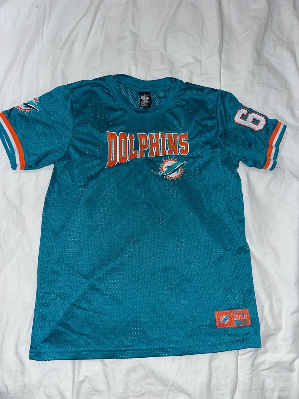 NFL Miami Dolphins Teal and Orange Team Jersey Tee